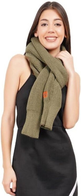 Ogimi Solid Wool Blend Girls Fancy Scarf