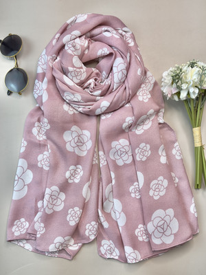 THECARTMAXX Floral Print Viscose Women Stole