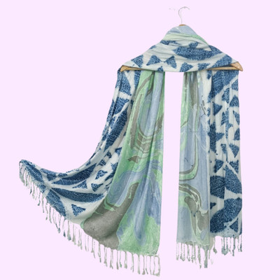 ogs Floral Print, Printed Rayon Girls Scarf, Stole, Fancy Scarf