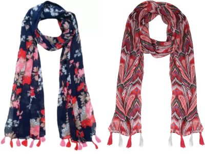 StoleVilla Printed Chiffon Women Stole, Scarf, Fancy Scarf