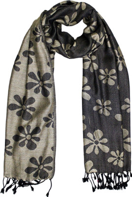 GLIMMERX Self Design, Woven Viscose Women Stole, Fancy Scarf, Scarf