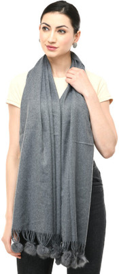 Life and style Solid Wool Blend Women Stole