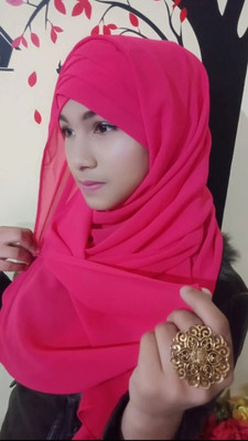 HMSA Solid Georgette Women Scarf