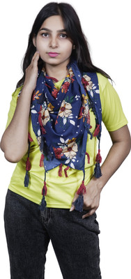 pracwal Floral Print Polyester Men & Women Fancy Scarf, Scarf