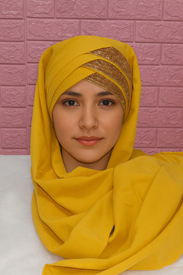 CRAFTS N CREATIONS Self Design Georgette Women Scarf