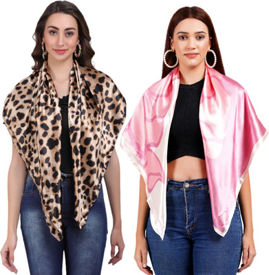 AXOLOTL Printed Satin Blend Women Scarf