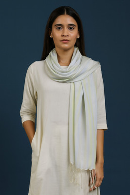 Standard Crafts Striped Cotton Viscose Blend Women Scarf