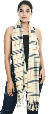 Life and style Checkered Wool Blend Women Scarf