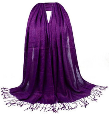 Shopping Store Solid Cotton Blend Men & Women Stole