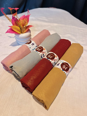 EthnicDeacde Solid Georgette Women Scarf