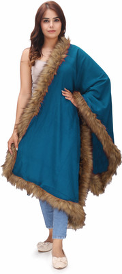 Life and style Solid Wool Blend Women Stole