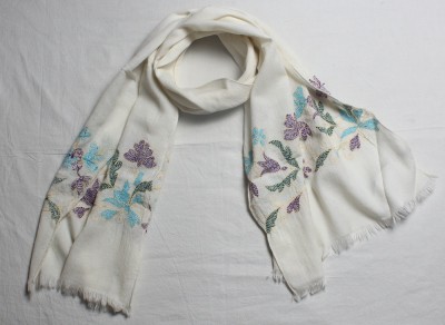 KIRE NE Embroidered Pure Wool Girls Scarf, Stole