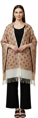 MUFFLY Floral Print Wool Blend Women Stole