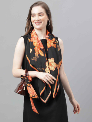 TOSSIDO Printed Poly Silk Women Scarf
