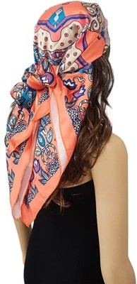 HK COLLECTION Floral Print Silk Women Fancy Scarf