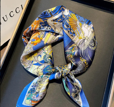 TULSI ENTERPRISE Animal Print, Geometric Print, Self Design, Floral Print Satin Blend Girls Bluetooth Scarf, Fancy Scarf, Scarf, Faux Turtleneck Neck Cover