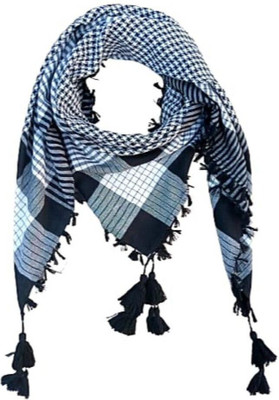Z R M Store Checkered Polycotton Men Fancy Scarf, Stole, Faux Turtleneck Neck Cover