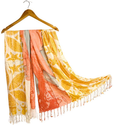 ogs Floral Print, Graphic Print, Printed Rayon Women Scarf, Stole, Fancy Scarf