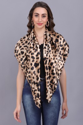 AXOLOTL Animal Print Satin Blend Women Scarf