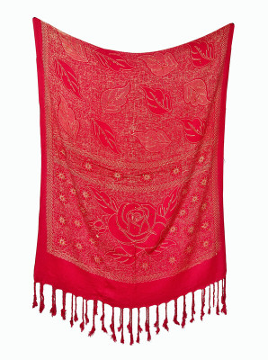 UNICTOUCH Self Design Satin Blend Women Stole
