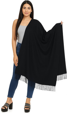 Ramnaya Solid Wool Blend Women Stole