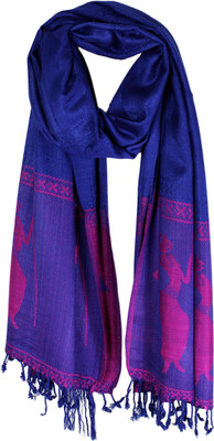 GLIMMERX Embellished, Woven, Self Design, Embroidered Viscose Women Fancy Scarf, Stole, Scarf, Bluetooth Scarf, Faux Turtleneck Neck Cover