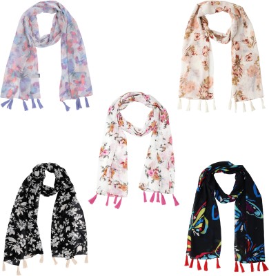 sahil fashion Animal Print, Floral Print Chiffon Women Scarf