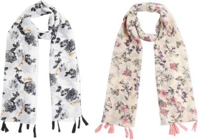 sahil fashion Floral Print Chiffon Women Fancy Scarf