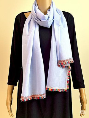 RAMASYA Solid Cotton Blend Women Scarf