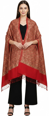 MUFFLY Embroidered Wool Blend Women Stole