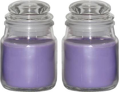 PeepalComm Premium Highly Fragranced Lavender Jar Candle for Festivals (Pack of 2 Pcs) Candle(Purple, Pack of 2)