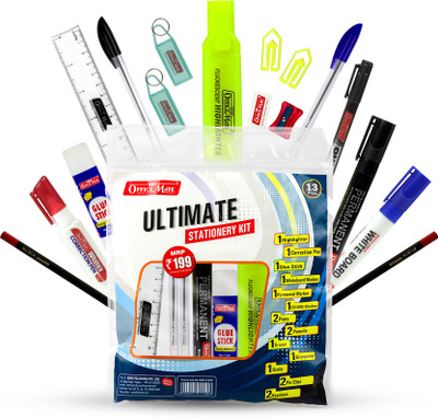 Soni Officemate Stationery Kit 17-Piece Combo for School, College & Study School Set