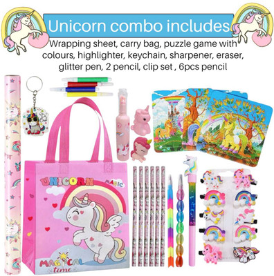 Tera13 Pack of 11 in 1 - Unicorn Stationery Combo Set For Kids School Set For Kid s