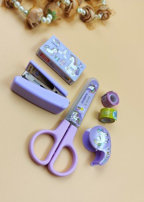 Paper Bear Unicorn Stapler Set Art & Craft Kit Scissors(Set of 1, Multicolor)