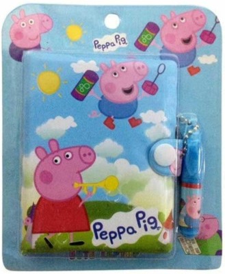 zuxxa Set of 1 Peppa Pig Diary With 2 Pens (Pack of 3) Pocket-size Note Book Ruled 40 Pages(Multicolor, Pack of 3)