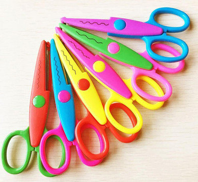 Velco Art and Craft Zig zag Paper Shaper Scissor Set Scissors(Set of 6, Multicolor)