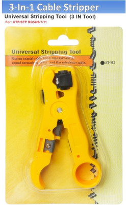 GoodsBazaar HT-352 Universal Coaxial Cable Stripper Cutter for Flat Round UTP Cat5 Cat6 Coax Hand Tool Kit(1 Tools)