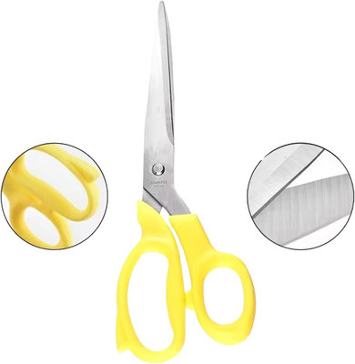 Dhanishka Premium Quality Smooth Cutting 8 Inch Heavyweight Fabric Scissor Scissors(Set of 1, Multicolor)