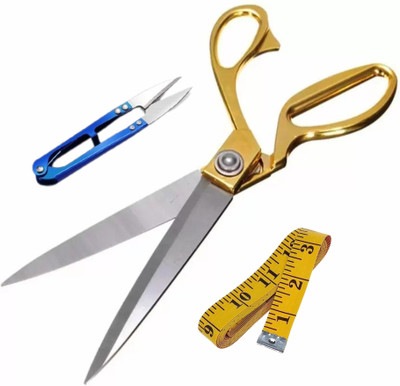 Gemsy Gold Scissor for Cloth cutting Scissors(Set of 1, Gold)
