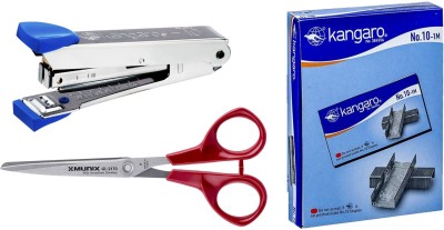 munix Mx GL-2170+No.10 Stapler+No.10 Pin(10) Scissors(Set of 1, Multicolor)