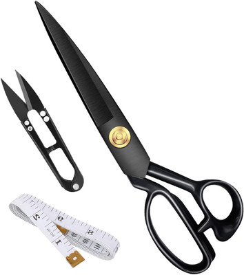 Yoke 9-inch tailoring PREMIUME scissors with cutter & measurement tape Scissors(Set of 1, Black)