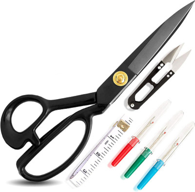 Gemsy Black Blade Scissors Combo Set Scissors(Set of 1, Black)