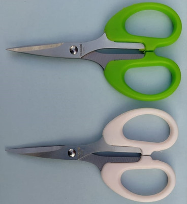 DSHARPP YOYO Multi Purpose General Cutting Small Kitchen Scissors-IX-28 Scissors(Set of 2, White, Green)