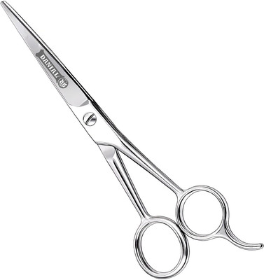 Danial 6.5 Inch Hair Cutting Scissor for Men's Haircut, Mustache, Beard Grooming Scissors(Set of 1, Silver)