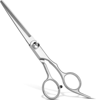 Doberyl High Quality Professional Hair Cutting Shears, Stainless Steel Haircut Barber Scissors for Women, Men, Pets and Babies Scissors(Set of 1, Silver)