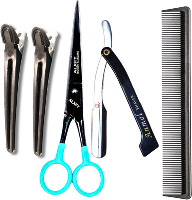 alxfy Salon Scissors Barber Scissor Hair Cutting Scissors Tools Combo Kit scissor Scissors(Set of 1, Black)