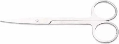 Glamezone Nose Hair Scissors, Facial Hair Trimming Scissors, Stainless Steel Safety Small Scissors(Set of 1, Silver)