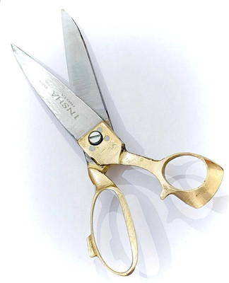 Insha German brass 9 Scissors(Set of 1, GOLDEN, White)