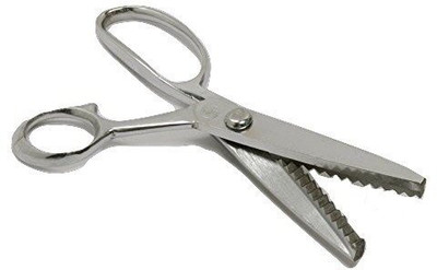 Madan Kainchi Wale Madan Kainchi Wale Chrome ZigZag pinking Scissors Scissors(Set of 1, Silver)