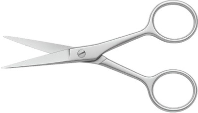 Verceys Facial Musctahes Nose & Beard Scissor travel, salon, home use Scissors(Set of 1, Silver)